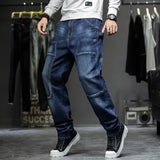 Herren Streetwear Baggy Cargo Jeans | Gerade Denimhose mit mehreren Taschen