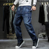Herren Streetwear Baggy Cargo Jeans | Gerade Denimhose mit mehreren Taschen