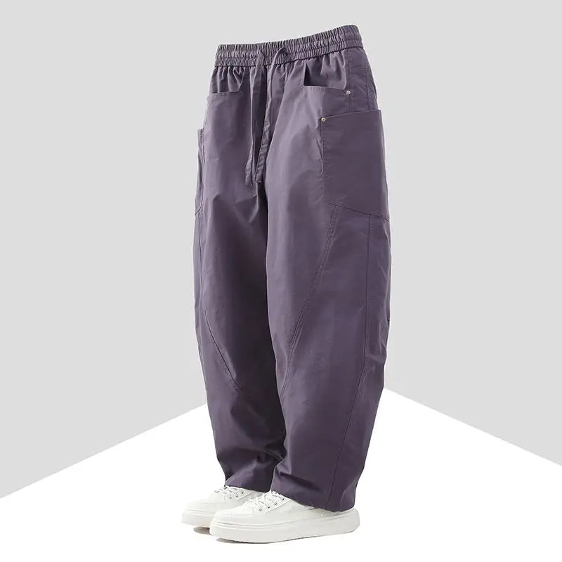 Herren Cargo Hose mit geradem Bein und Flugzeug-Print