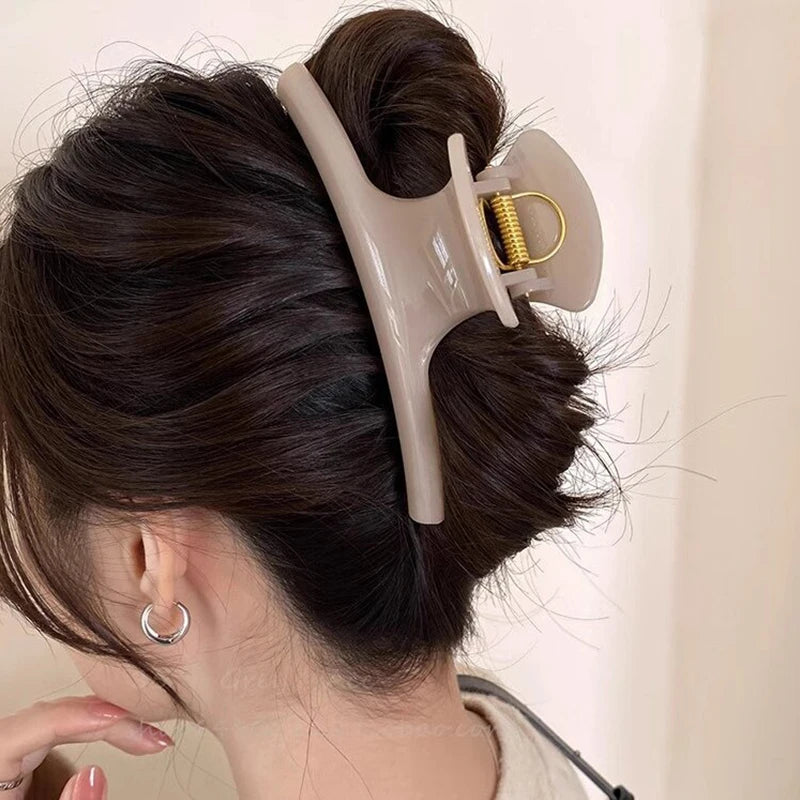 Elegant Solid 5.91in Large Hair Claw for Women