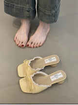 Women's Designer Butterfly-Knot Lace Slippers