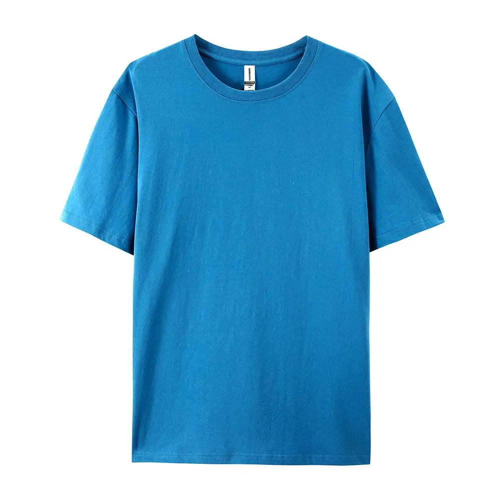 Damen Essential Solid T-Shirt: Relaxed Fit Premium-Baumwoll-Kurzarm-Oberteil