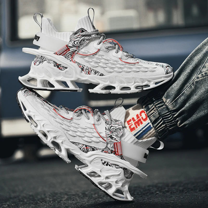 Luxuriöse Blade-Laufschuhe für Herren – Atmungsaktive Designer-Sneaker aus Mesh für Freizeit und sportliches Training