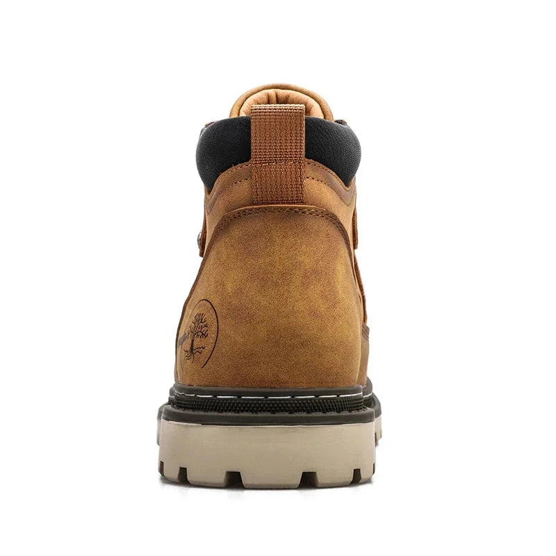 The Heritage Craftsman: Herren Retro Warme Arbeitsstiefel – Winterstiefel im Vintage-Stil mit Fellfutter