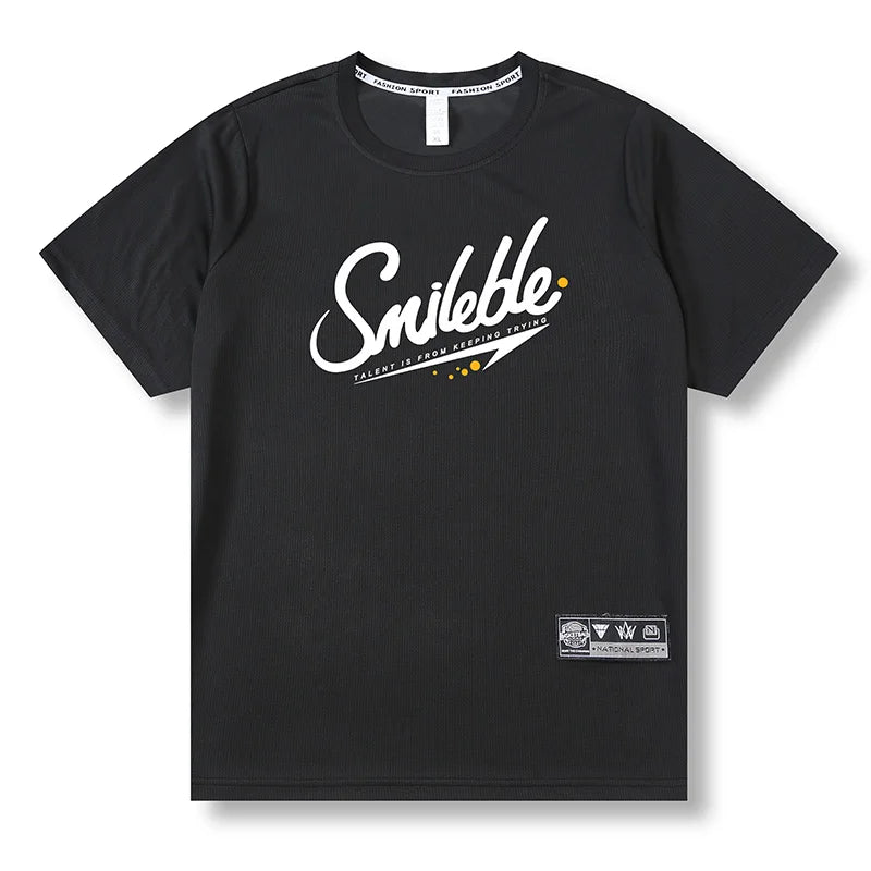 Herren lockeres Outdoor-Basketball-T-Shirt | Sommer schnelltrocknendes Streetwear-T-Shirt