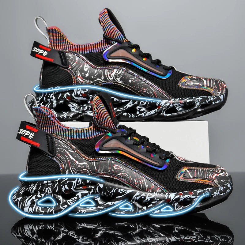 Luxury Mens Running Shoes – Professional Race Trainers – Breathable Male Sneakers