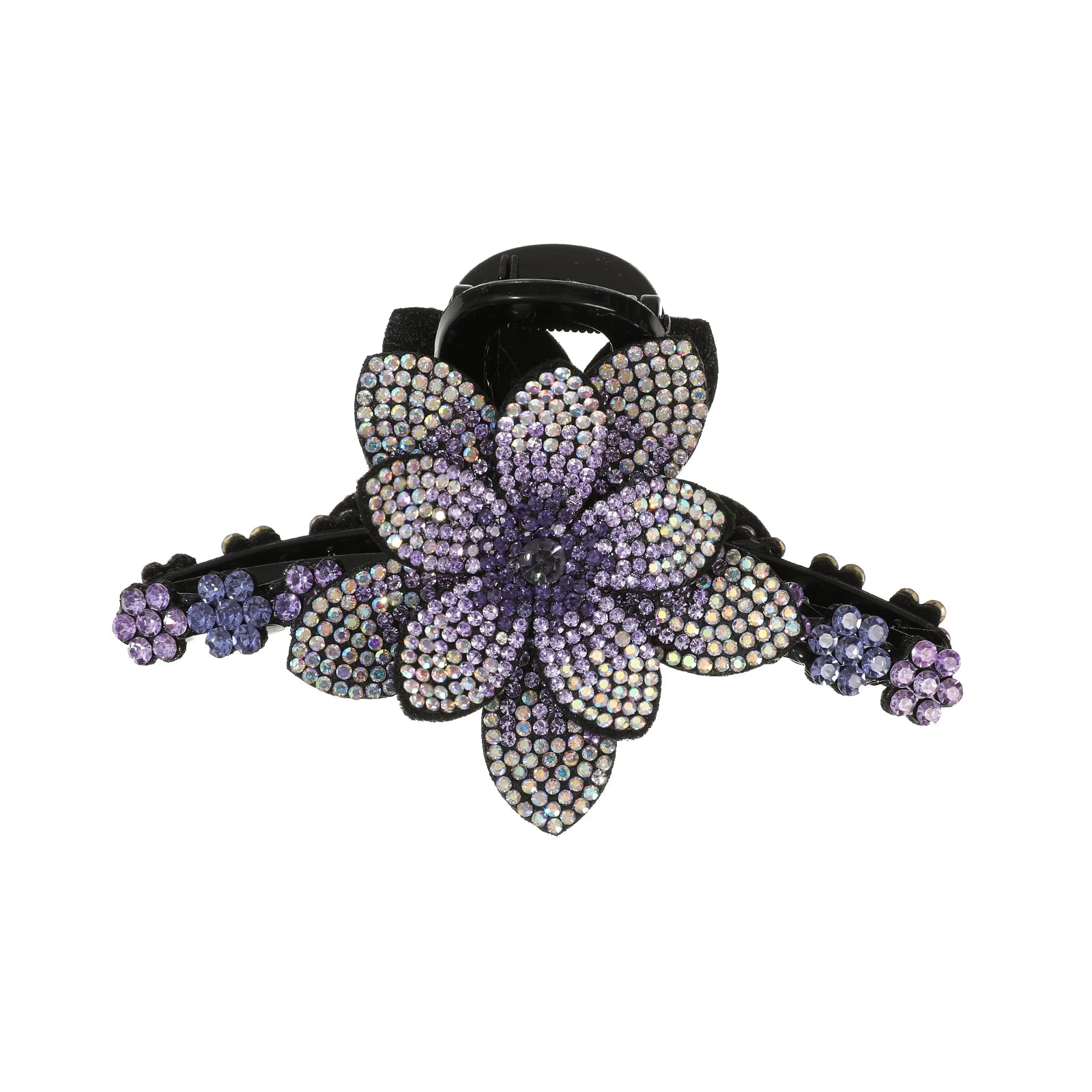 Die Haarspange „Glimmer Bloom“ – Atemberaubende florale Strass-Klammer