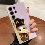 Three Little Kittens Silicone Case for Samsung Galaxy S25 S24 S23 Ultra