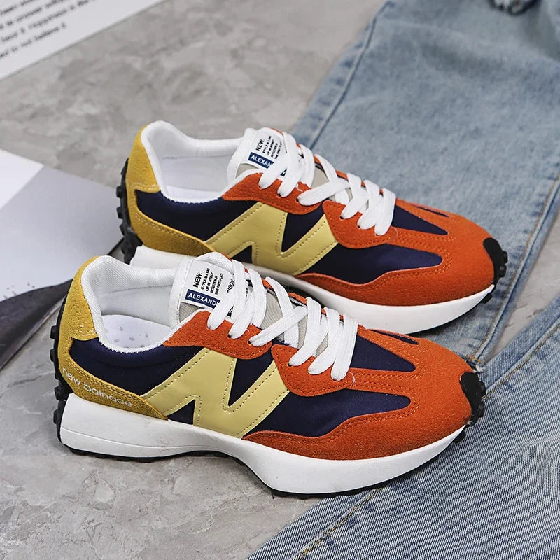 Damenmode Lässige weiße, vulkanisierte flache Sneaker – rutschfeste Gymnastik-Fitness-Atmungsaktive Mesh-Laufschuhe