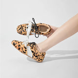 Damen-Sneakers aus echtem Leder & Rosshaar – Luxuriöse Schnürschuhe flach