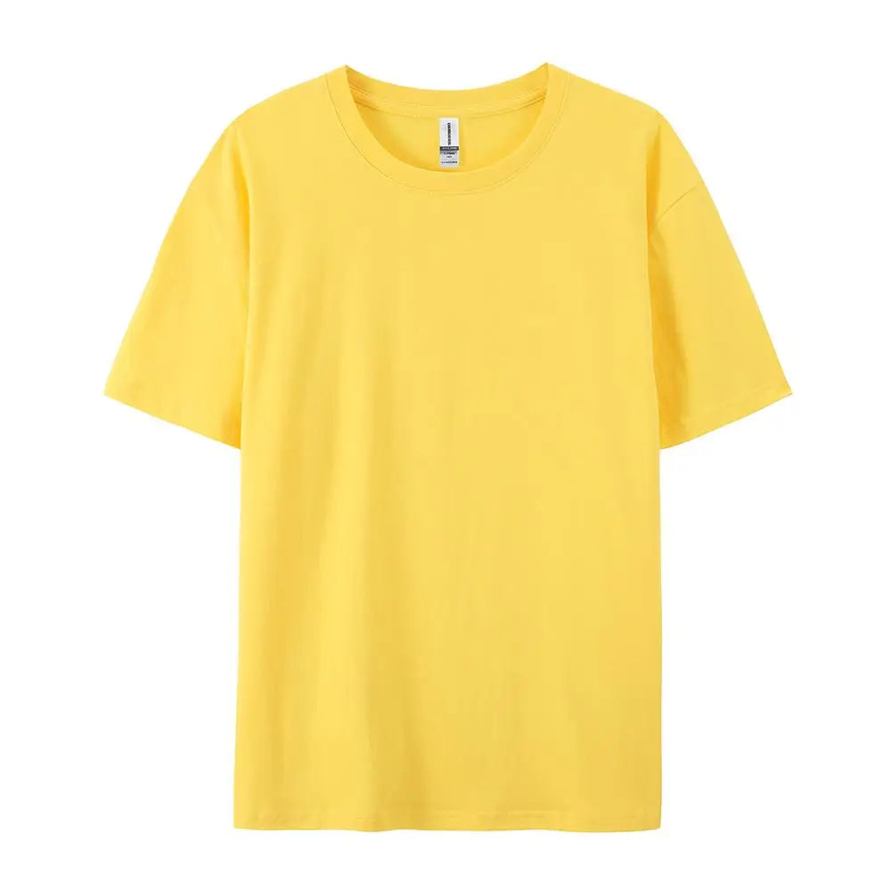 Damen Essential Solid T-Shirt: Relaxed Fit Premium-Baumwoll-Kurzarm-Oberteil
