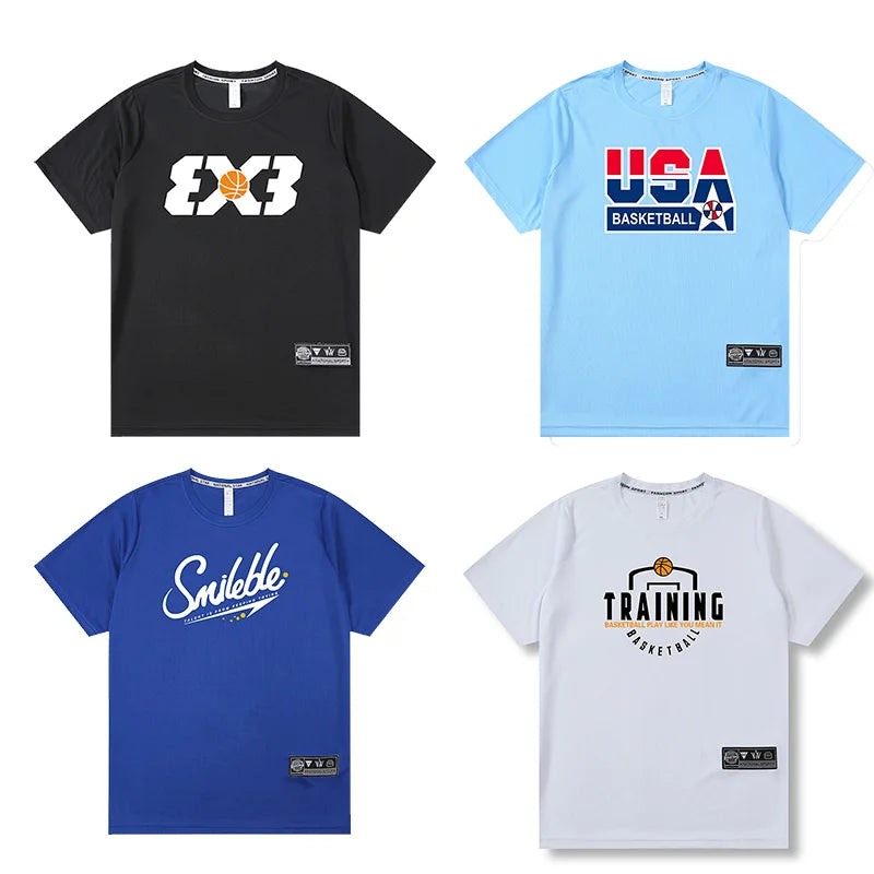 Herren lockeres Outdoor-Basketball-T-Shirt | Sommer schnelltrocknendes Streetwear-T-Shirt