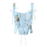 Women's Sexy Sleeveless Tie-Front Tank Top | Reversible Front Lace-Up Bandage Crop Top