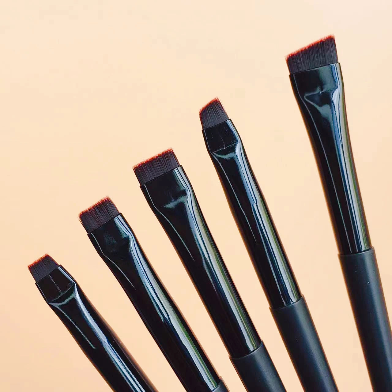 3 Pcs Ultra-Thin Eyebrow and Eyeliner Brush Set | Super Fine Angled Brow Contour Brush