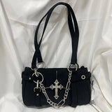 Die Cyber-Retro-Silhouette Y2K Punk Biker Bag