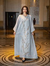 Luxury Sequin Muslim Party Dress | Moroccan Abaya and Jalabiya Evening Gown