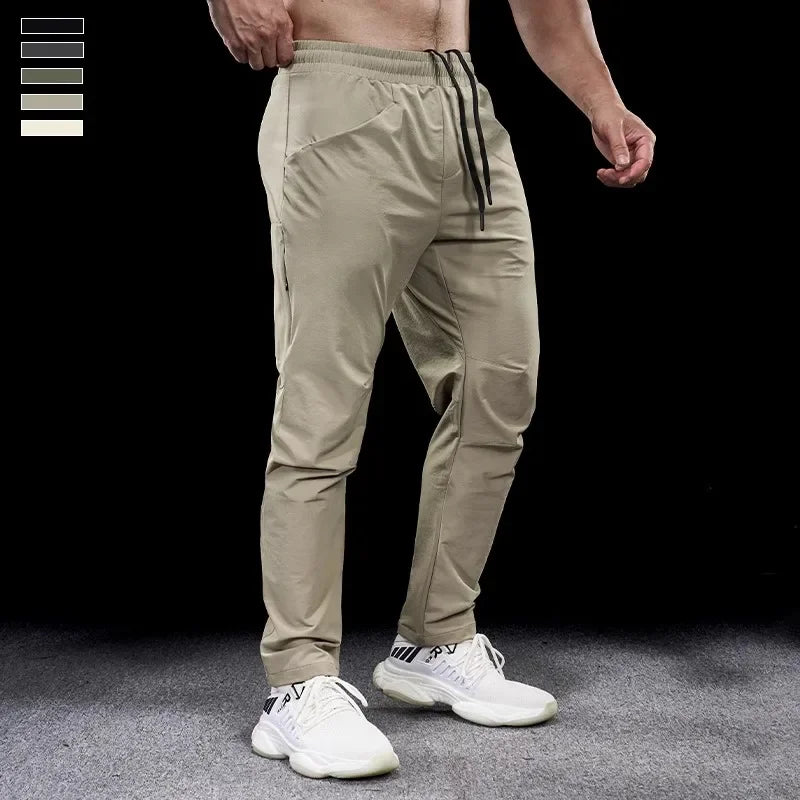 Men’s Micro-Elastic Gym Fitness Trousers | New Quick-Drying Running Training Pants