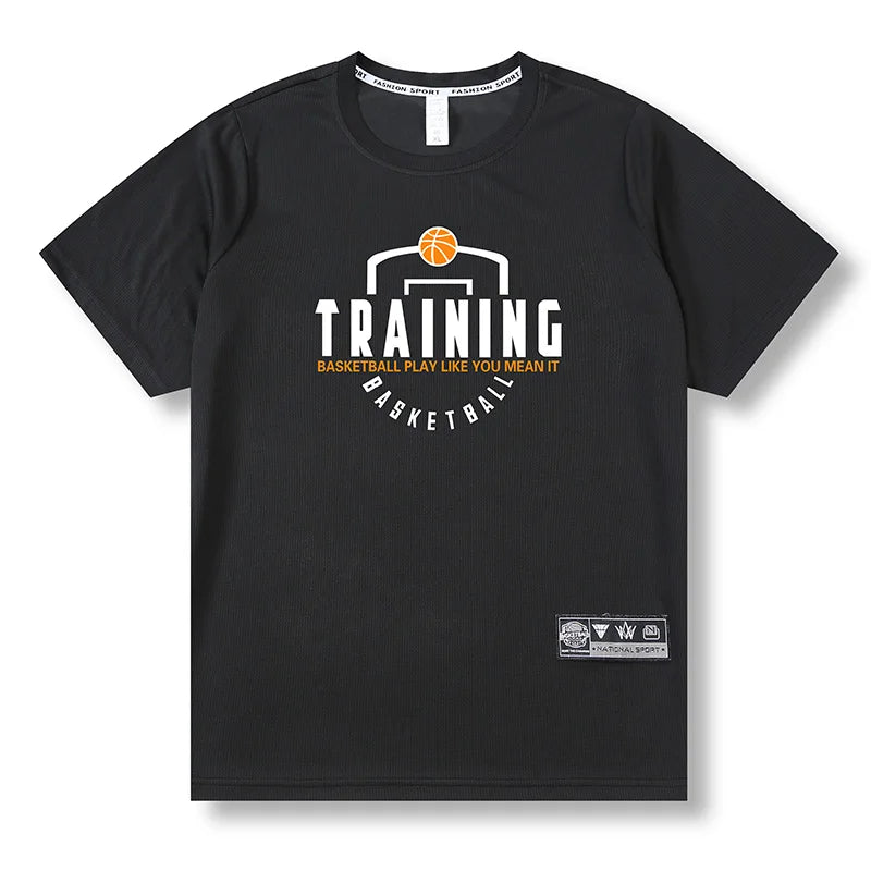 Herren lockeres Outdoor-Basketball-T-Shirt | Sommer schnelltrocknendes Streetwear-T-Shirt
