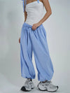 Striped Lace-Up Casual Women's Pants – Patchwork Loose Streetwear Trousers