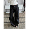 Damen Y2K Baggy Jeans | Vintage High-Waist Black Jeans