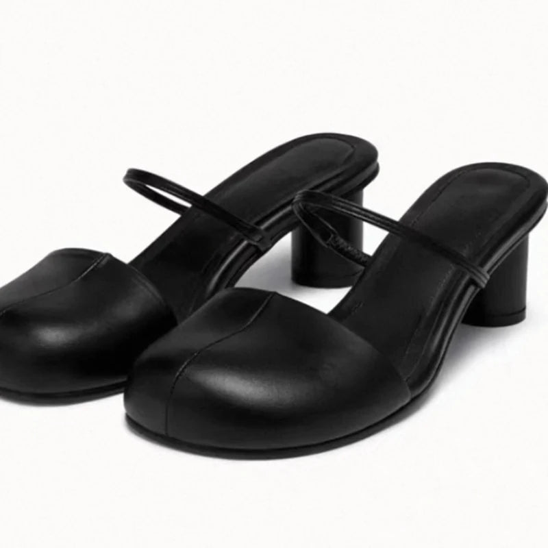 Women’s Cover Toe Mules – Elegant Slip-On Slingback Sandalias