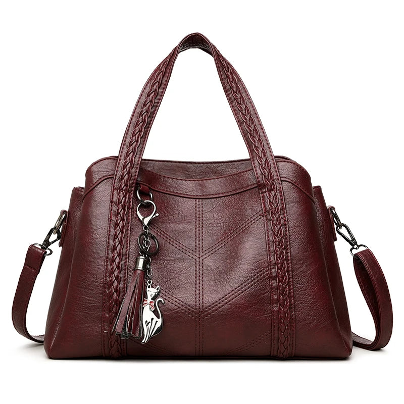 Luxus-Umhängetasche für Damen aus Leder – Designer-Schulterhandtasche für Frauen