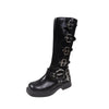 Women’s Gothic Metal Buckle Platform Punk Rock Boots Boots