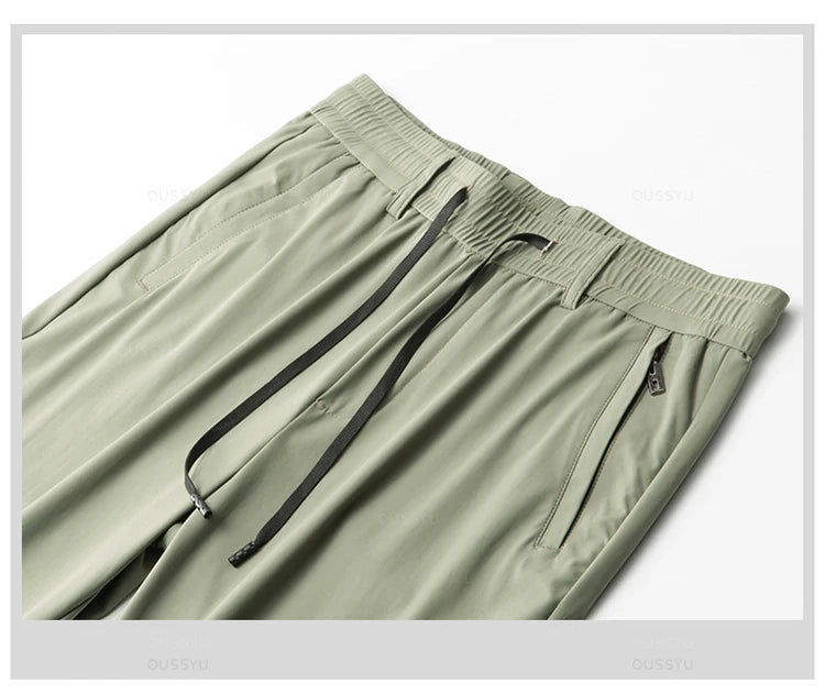 Leichte Freizeithose für Herren – dünne, weiche Sporthose mit Reißverschlusstaschen
