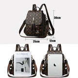 Luxury High-Quality Leather Women's Backpack | Designer Fashion Printing Bag