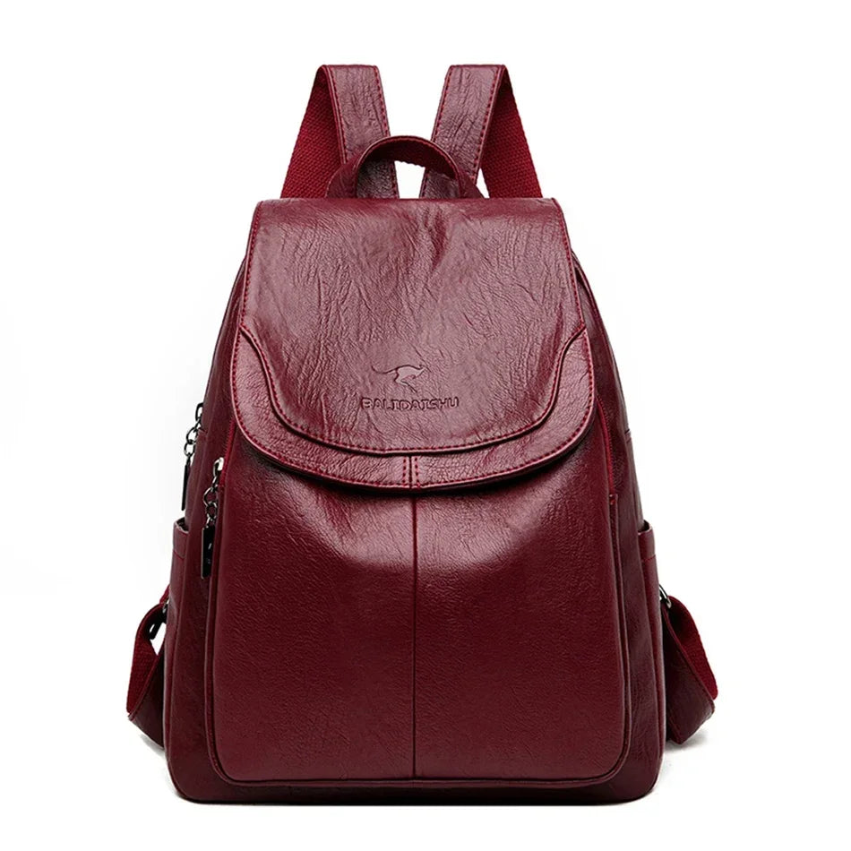 Women's Soft Leather Fashion Backpack | Ladies Designer Shoulder Bag