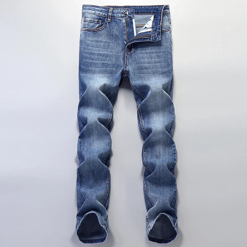 Europäische Luxus Herren Slim Fit Jeans | Hochwertiger trendiger Freizeit-Denim