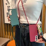 Crossbody Lanyard Soft Case for Samsung Galaxy S26 S25 S24 Ultra S23 FE