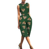 African Print Jumpsuit for Women | Sleeveless Bazin Riche Knee-Length Romper