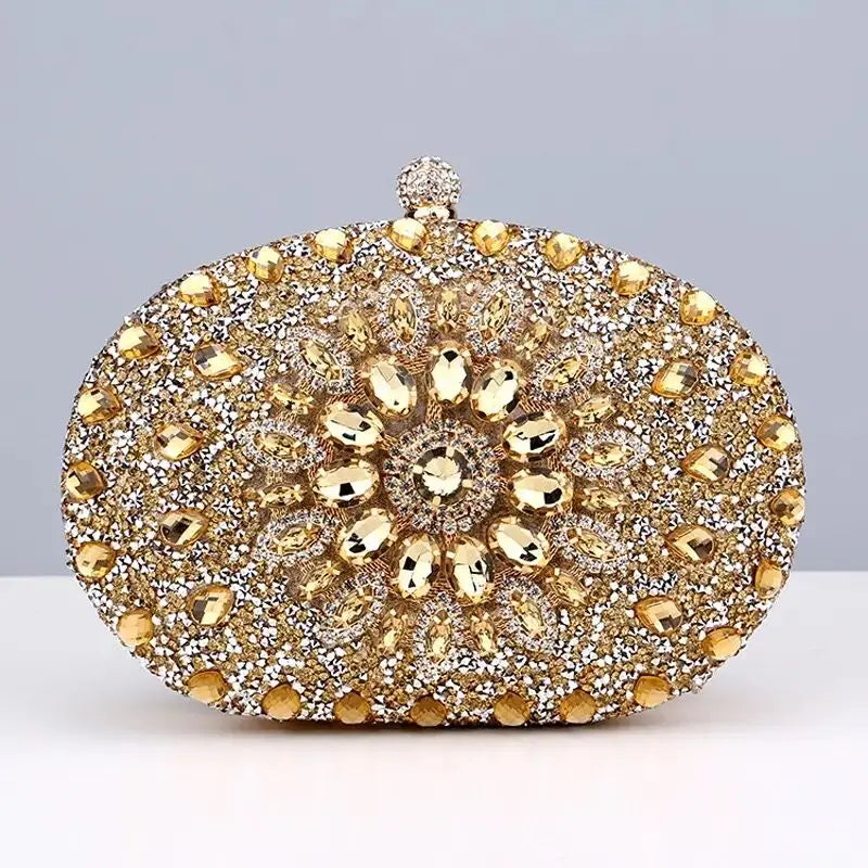 Luxury Crystal Diamond Evening Clutch | Elegant Wedding Cell Phone Purse