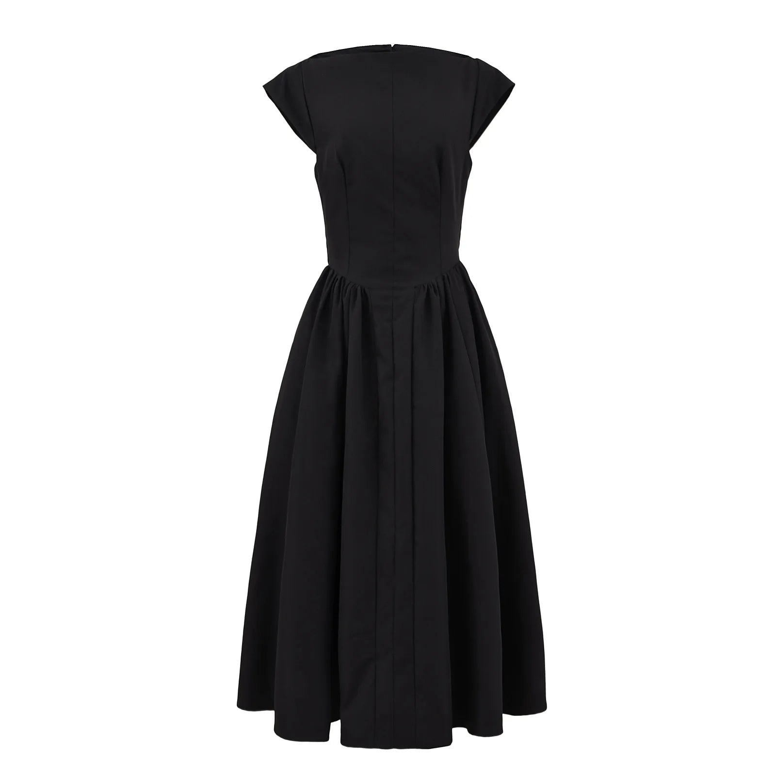 Women's French Style Backless Midi Dress