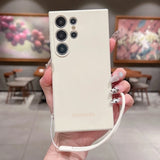 Original Wrist Strap Silicone Case for Samsung Galaxy S26 S25 S24 Ultra
