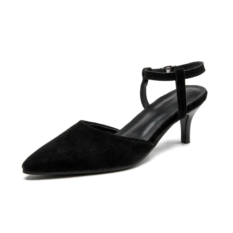 Damen-Sandalen aus echtem Leder mit Leopardenmuster – Luxuriöse Mid-Heels aus Rosshaar
