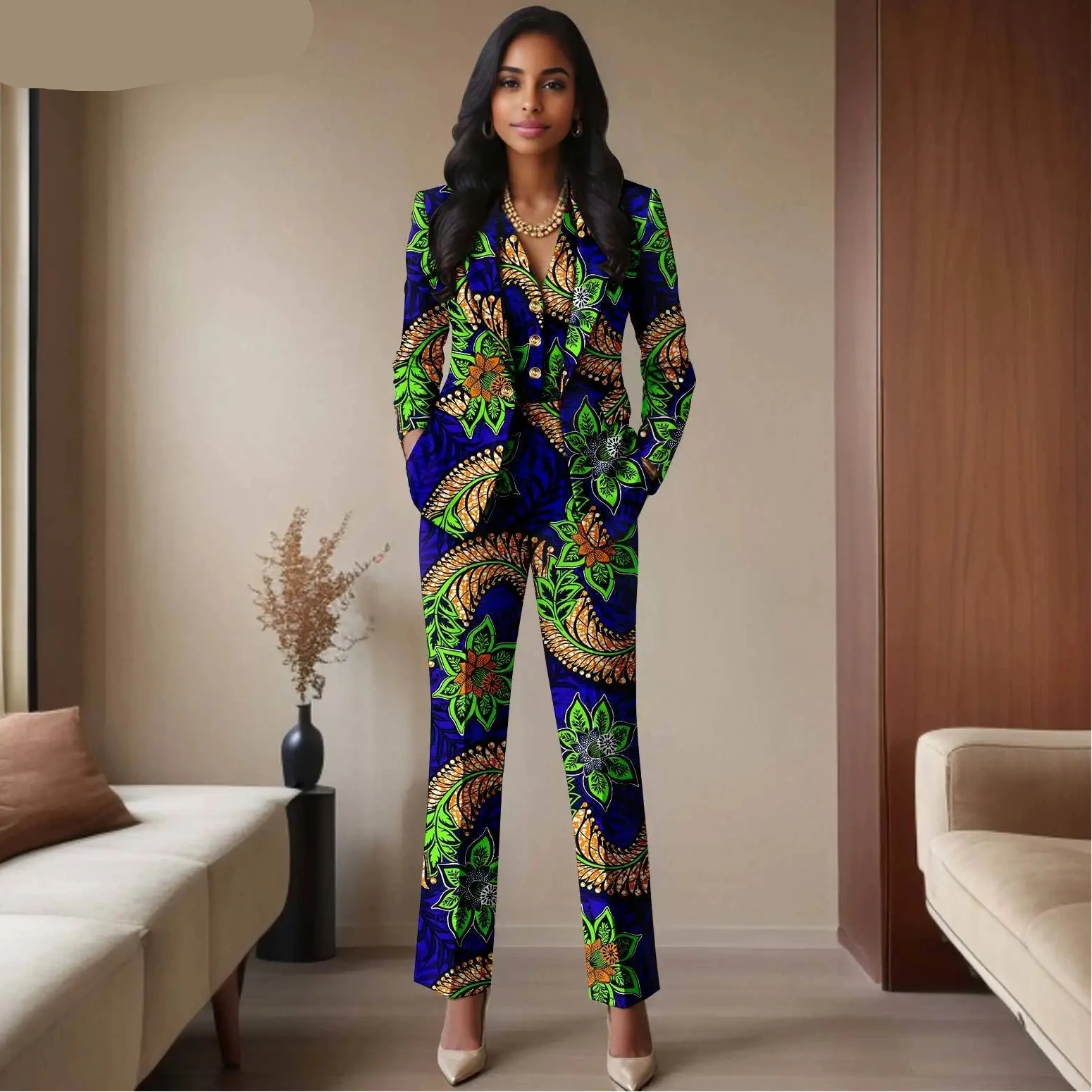 Das „Legacy“ Executive Set: Lebhafter 3-teiliger Anzug aus Ankara | Einreihiger Blazer, passende Weste & hoch geschnittene Hose