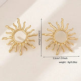 Vintage hohle Sonnenblumen-Ohrstecker für Damen