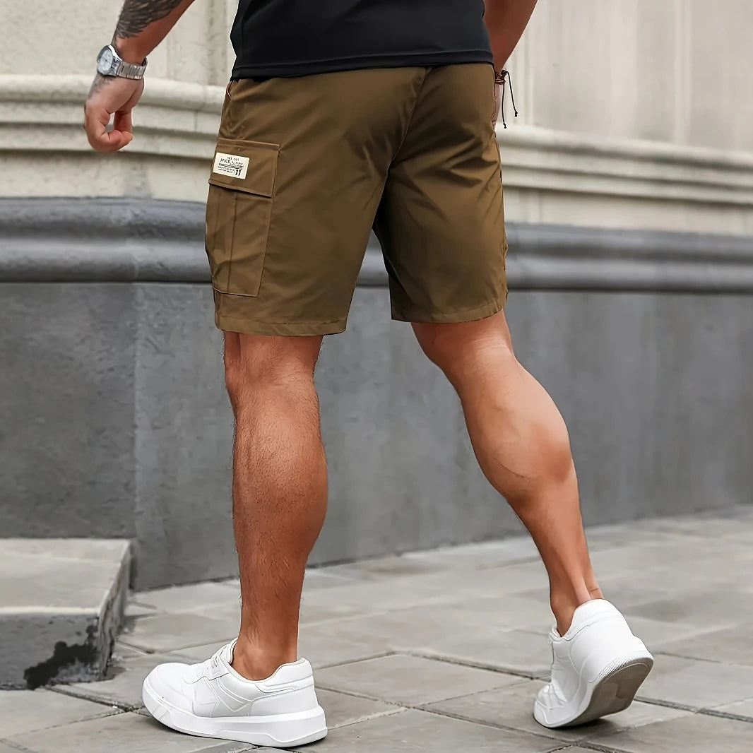 Herren Khaki Cargo-Shorts – Robuste Outdoor-Wander-Shorts