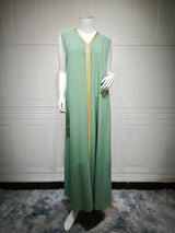 The "Emerald Heritage" Abaya – Signature Embroidered Party Jalabiya – Boutique Green Ramadan Kaftan