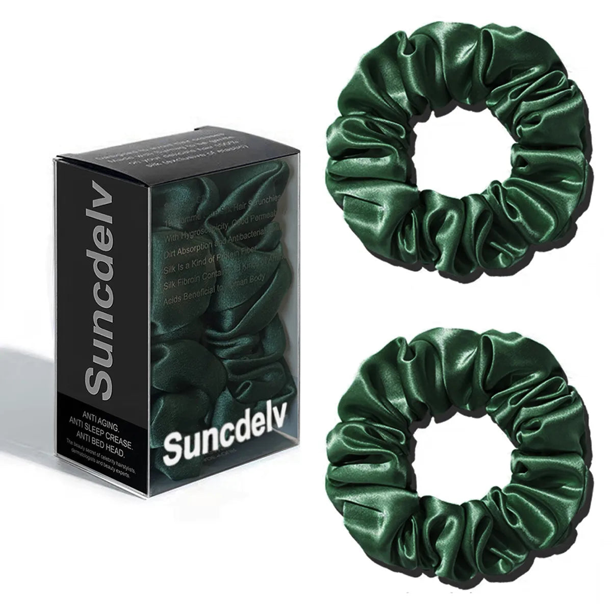 The "Silk-Glow" Duo: 2Pcs Pure 22 Momme Natural Silk Scrunchies