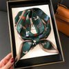 Luxury Horse Design Silk Ribbon Scarf for Women