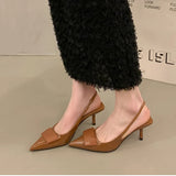 Women’s High Heel Sandals – Fashion Pointed Toe Slingback Shoes