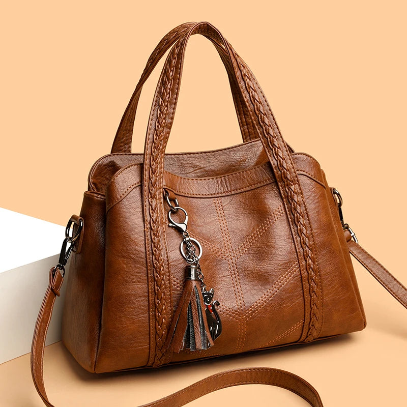 Luxus-Umhängetasche für Damen aus Leder – Designer-Schulterhandtasche für Frauen