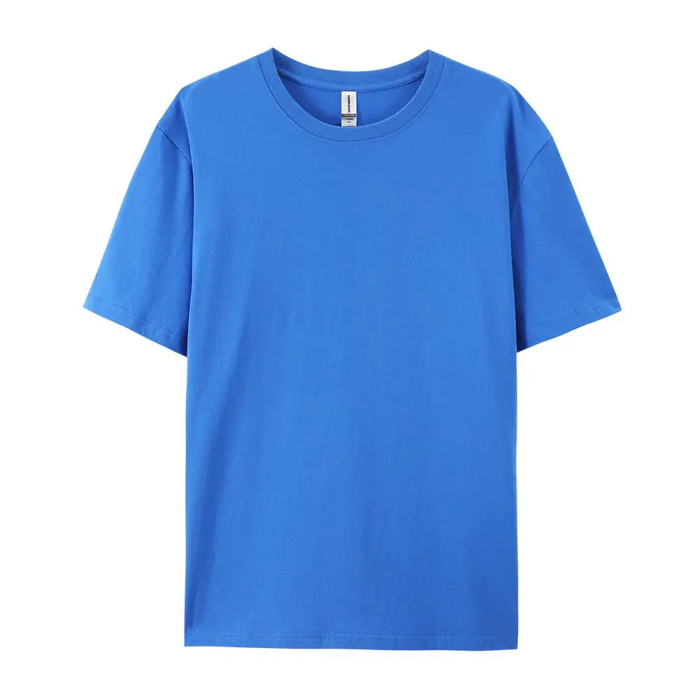 Damen Essential Solid T-Shirt: Relaxed Fit Premium-Baumwoll-Kurzarm-Oberteil