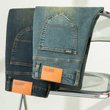 Herren Premium Vintage Jeans | Neue hochwertige elastische Business-Freizeit-Jeans