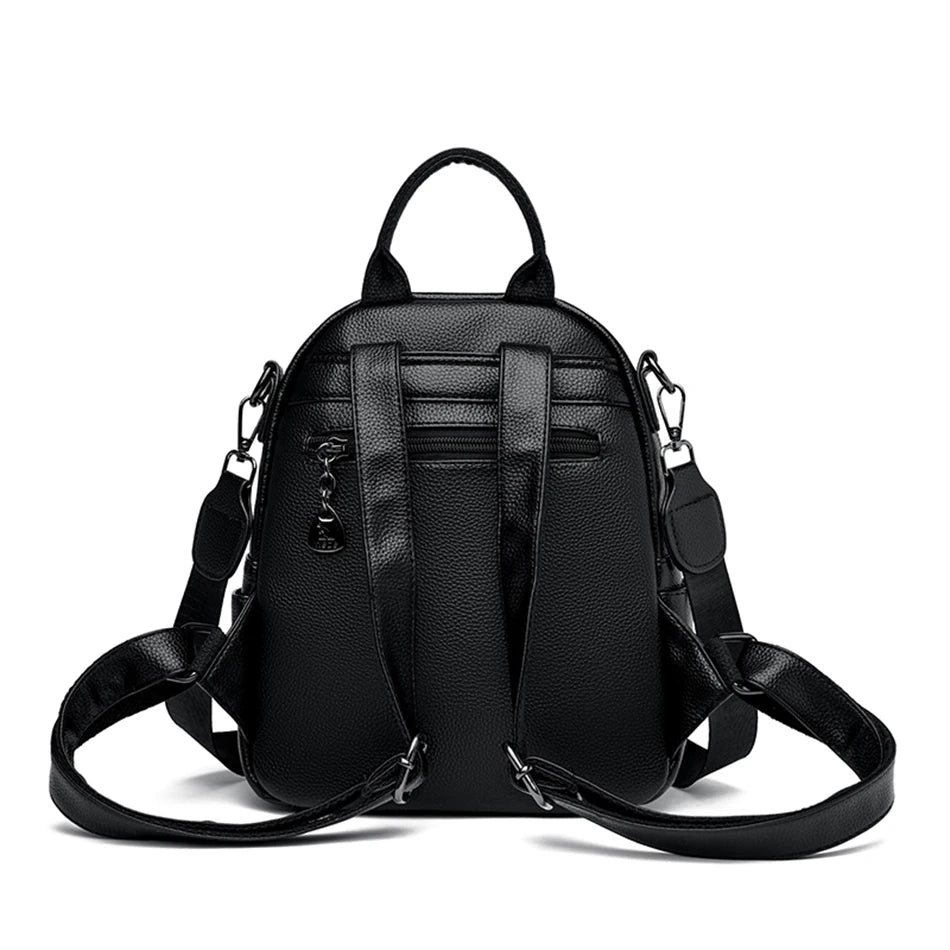 3-in-1 Women's Soft Leather Fashion Backpack | Large Capacity Travel Bag