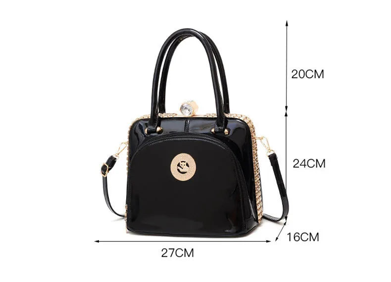 Luxus Kristall Diamant Handtasche | Echtes Leder Kleine Abend Messenger Bag