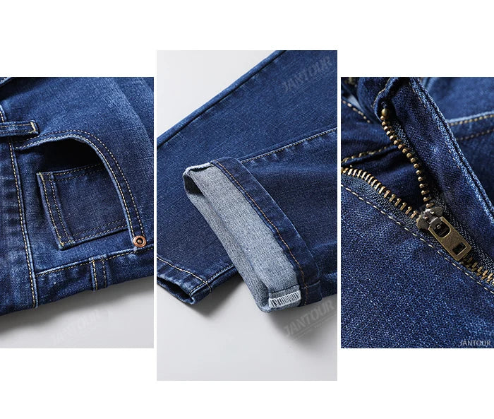 Men’s Classic Cotton Denim Overalls – Straight Leg Jeans